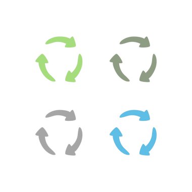 Geri Dönüşüm Okları İşaret Sembol Vektörünü Ayarla