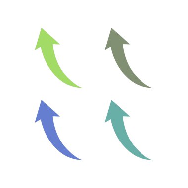 Büyüme Okları Tasarım Koleksiyonu Beyazda izole edildi