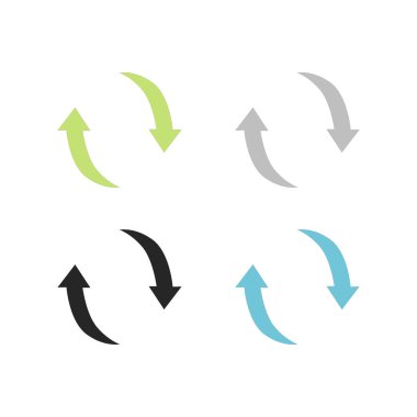 Geri Dönüşüm Okları İşaret Sembol Vektörünü Ayarla