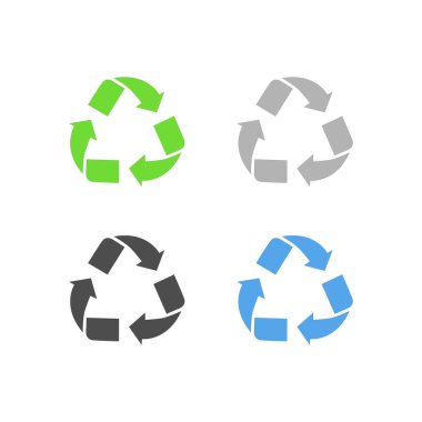 Geri Dönüşüm Okları İşaret Sembol Vektörünü Ayarla