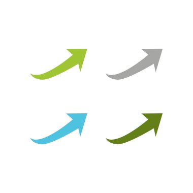 Büyüme Okları Tasarım Koleksiyonu Beyazda izole edildi