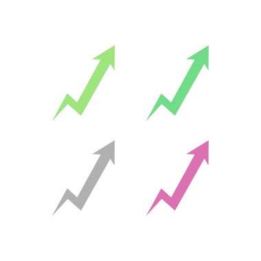 Büyüme Okları Tasarım Koleksiyonu Beyazda izole edildi