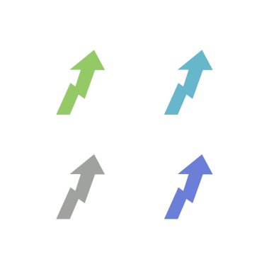 Büyüme Okları Tasarım Koleksiyonu Beyazda izole edildi