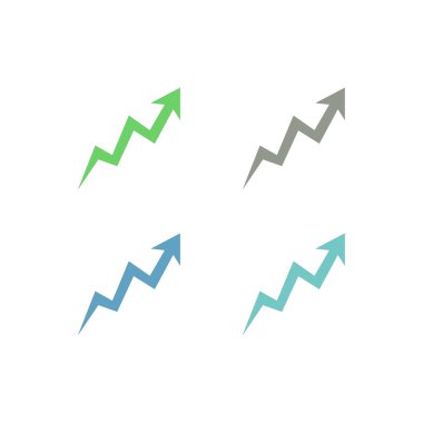 Büyüme Okları Tasarım Koleksiyonu Beyazda izole edildi