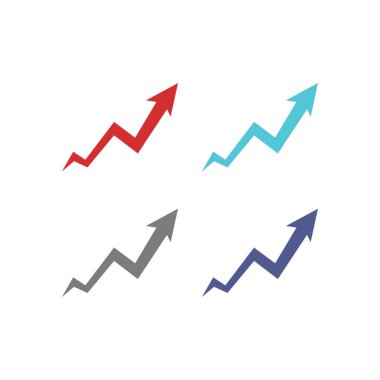 Büyüme Okları Tasarım Koleksiyonu Beyazda izole edildi