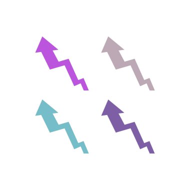 Büyüme Okları Tasarım Koleksiyonu Beyazda izole edildi