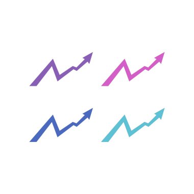 Büyüme Okları Tasarım Koleksiyonu Beyazda izole edildi