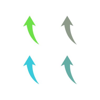 Büyüme Okları Tasarım Koleksiyonu Beyazda izole edildi