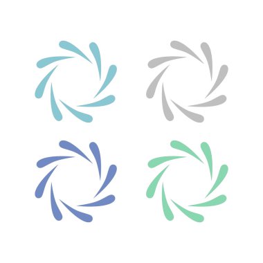 Su Sıçratma İşareti Sembol Logo Vektörü