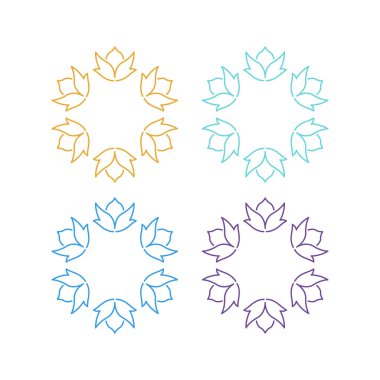 Ayurveda Spa Masaj Tatil Köyü Sembol Logo Vektörü