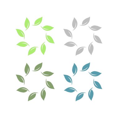 Doğal Yapraklar Eko Ürünleri Sembol Logosunu İmzalar