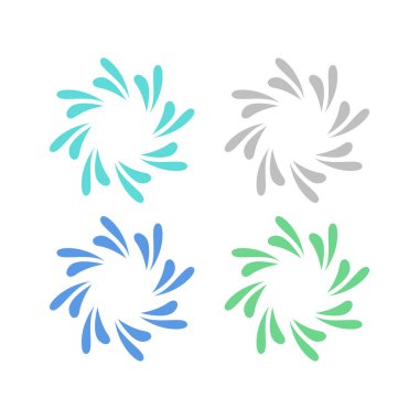 Su Sıçratma İşareti Sembol Logo Vektörü