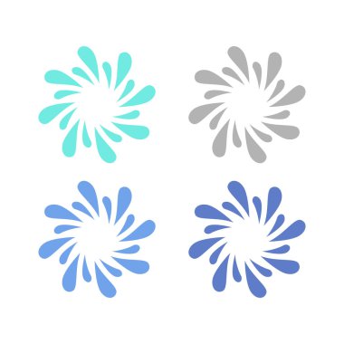 Su Sıçratma İşareti Sembol Logo Vektörü