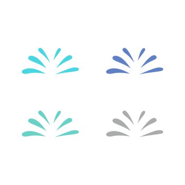 Su Sıçratma İşareti Sembol Logo Vektörü