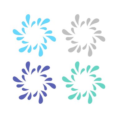 Su Sıçratma İşareti Sembol Logo Vektörü