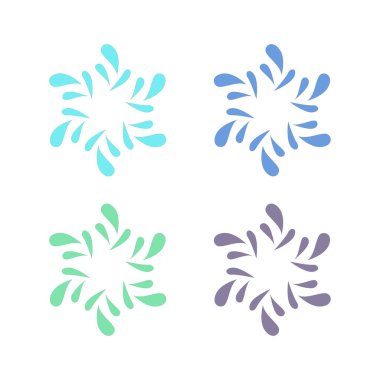 Su Sıçratma İşareti Sembol Logo Vektörü