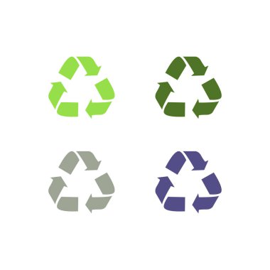 RESİKLİ YEŞİL Okları İşaret Sembolü Logo VECTOR