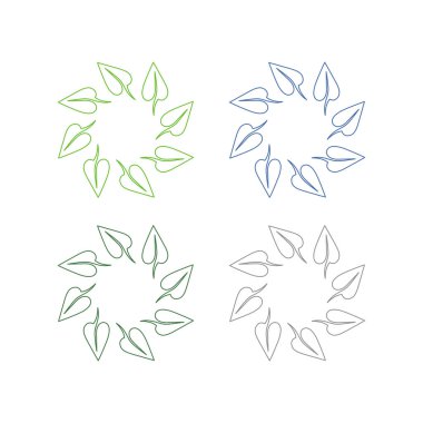 Doğal Yapraklar Eko Ürünleri Sembol Logosunu İmzalar