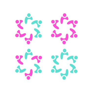 İNSANLAR BAĞLANDI BİRLİK Ekibi İşaret Sembolü Logosu