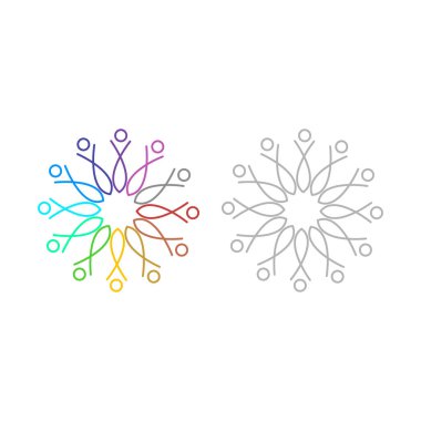 İNSANLAR BAĞLANDI BİRLİK Ekibi İşaret Sembolü Logosu