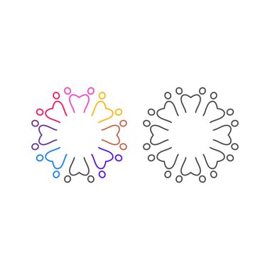 İNSANLAR BAĞLANDI BİRLİK Ekibi İşaret Sembolü Logosu