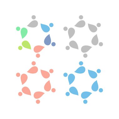 İNSANLAR BAĞLANDI BİRLİK Ekibi İşaret Sembolü Logosu