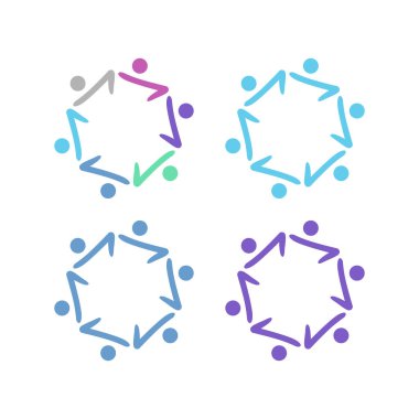 İNSANLAR BAĞLANDI BİRLİK Ekibi İşaret Sembolü Logosu