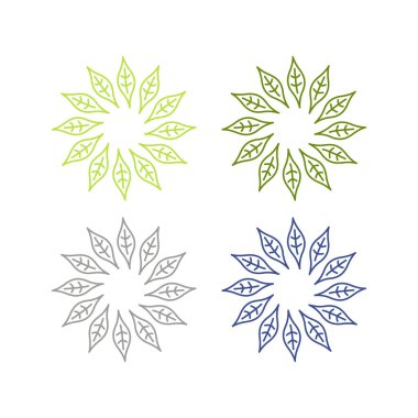 Doğal Yapraklar Eko Ürünleri Sembol Logosunu İmzalar