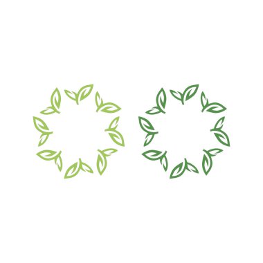 Doğal Yapraklar Eko Ürünleri Sembol Logosunu İmzalar