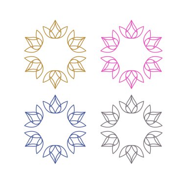 Ayurveda Spa Masaj Tatil Köyü Sembol Logo Vektörü