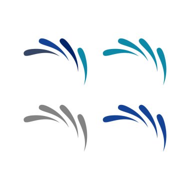 Su Sıçratma İşareti Sembol Logo Vektörü