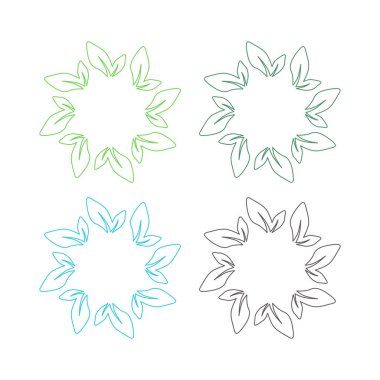 Doğal Yapraklar Eko Ürünleri Sembol Logosunu İmzalar