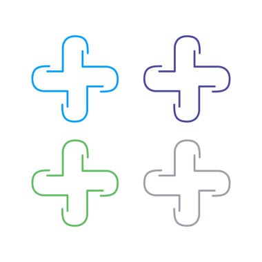 PHARMACY HASTANESİ DOKTOR Çapraz İşaret İşareti Logosu VECTOR