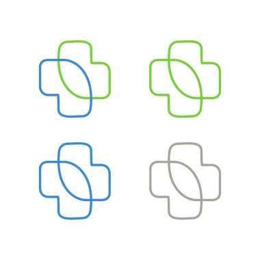 Sağlık eczanesi Çapraz Tıbbi Doktor Logosu