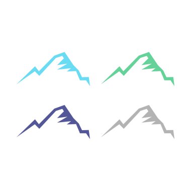 Montains HILLS İşaret Sembolü Logo VECTOR
