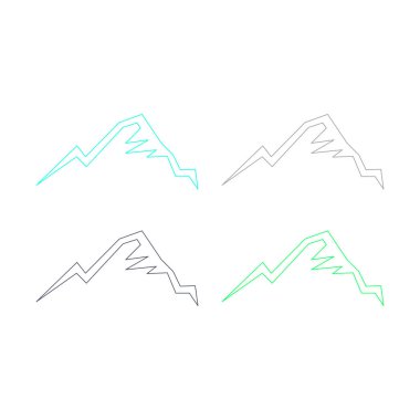 Montains HILLS İşaret Sembolü Logo VECTOR