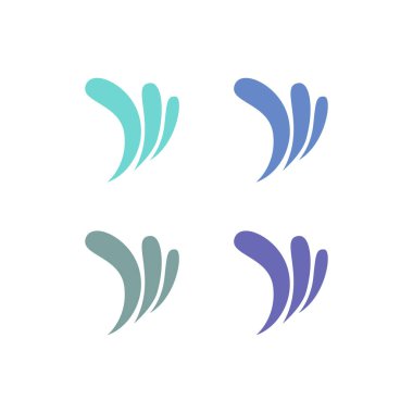 Su damlaları İşaret Sembolü Logo VECTOR beyaza izole edildi