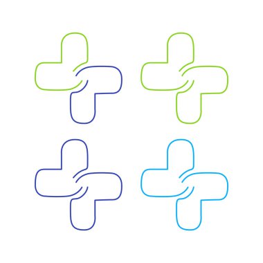 Sağlık eczanesi Çapraz Tıbbi Doktor Logosu