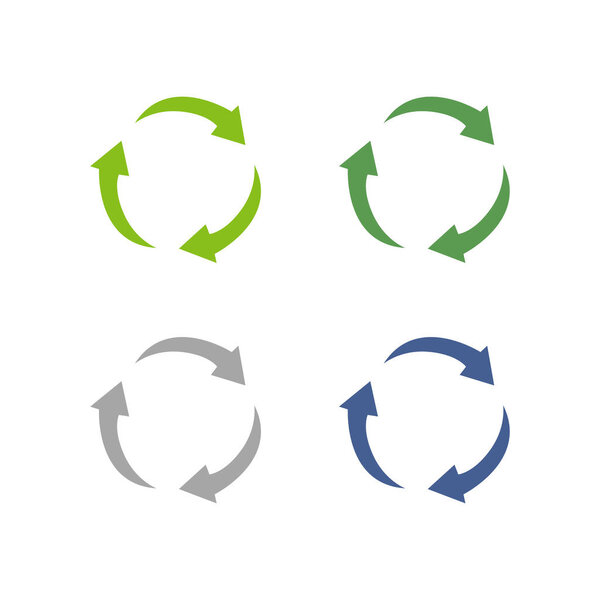 GREEN LEAVES RECYCLE SIGN SYMBOL LOGO VECTOR