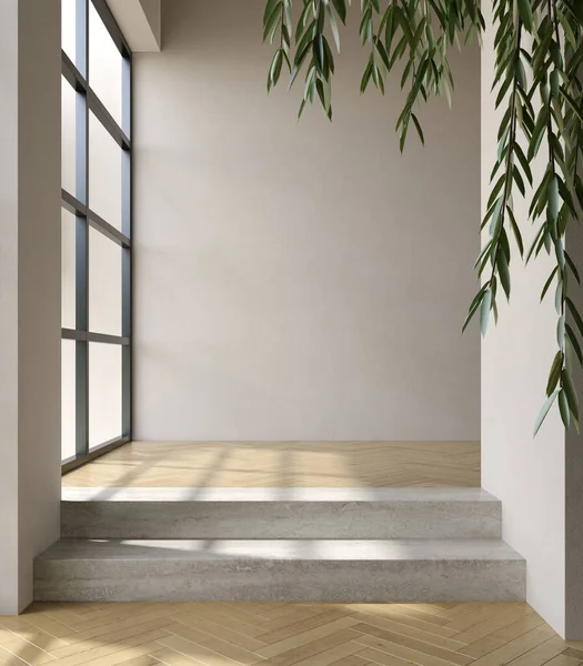 Estilo Moderno Interior Conceitual Quarto Vazio Ilustração — Fotografia de Stock