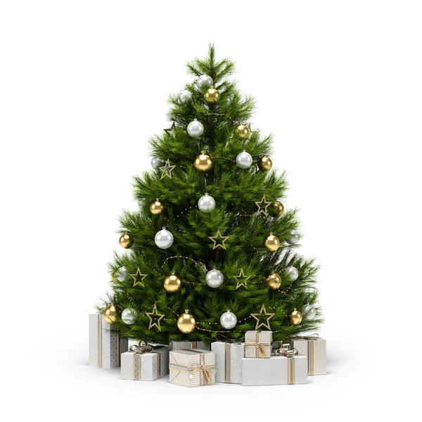 Christmas Trees Isolated White Background — Stock Photo, Image