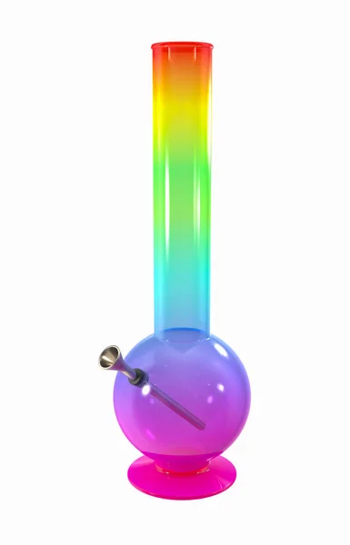 Colorful Rainbow Bong Isolated White — Stock Photo, Image