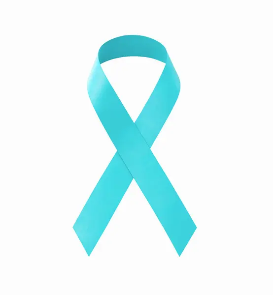 Panglică Albastră Realistă Simbolul Zilei Mondiale Cancerului Prostată Noiembrie Solvat — Fotografie, imagine de stoc
