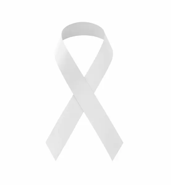 Sensibilisation Ruban Blanc Pour Campagne Visant Mettre Fin Violence Contre — Photo