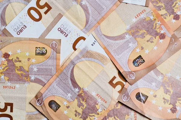 Eurosedlar Och Euromynt Europeiska Unionens Lagliga Betalningsmedel Affärs Och Finanskoncept — Stockfoto