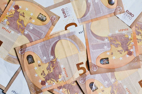 Euróbankjegyek Érmék Európai Unió Törvényes Fizetőeszköze Üzleti Pénzügyi Koncepció — Stock Fotó