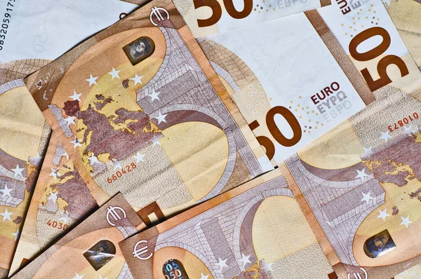 Notas Moedas Euro Eur Curso Legal União Europeia Conceito Negócios — Fotografia de Stock