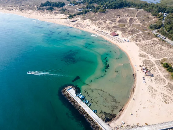 Increíble Vista Aérea Playa Arkutino Región Burgas Bulgaria — Foto de Stock