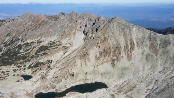Vista Aérea Incrível Montanha Pirin Perto Pico Polezhan Bulgária — Vídeo de Stock