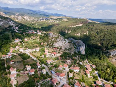 Amazing Aerial view of Ilindentsi Village, Blagoevgrad region, Bulgaria